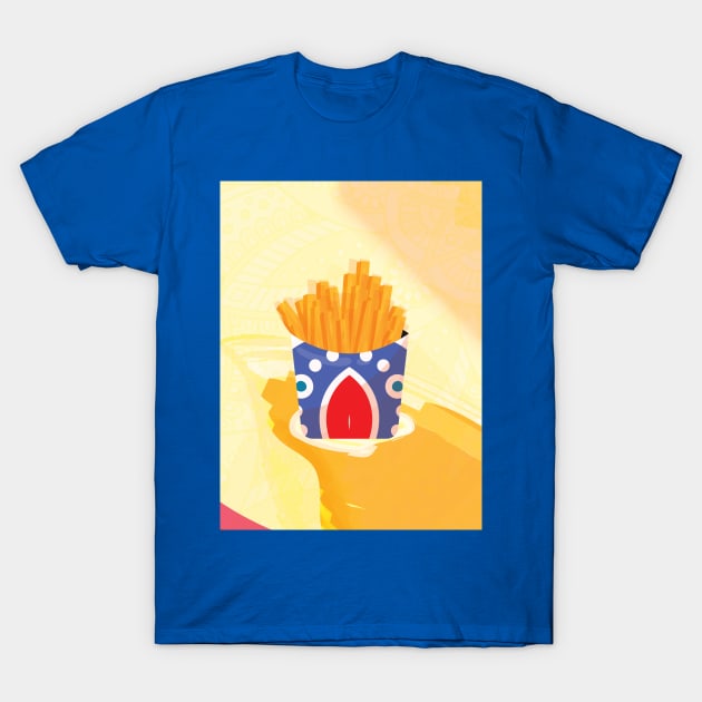 French Fries Pocket T-Shirt by Salma Ismail